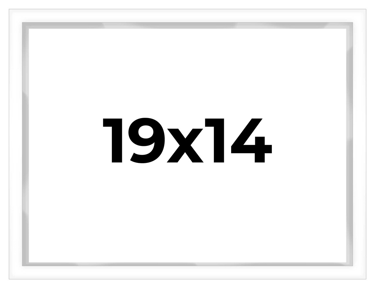 19x14 Shadow Box 3/4" Depth White Picture Frame - UV Acrylic, Backing, Hanging Hardware